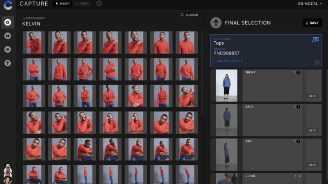 creative force capture app selects